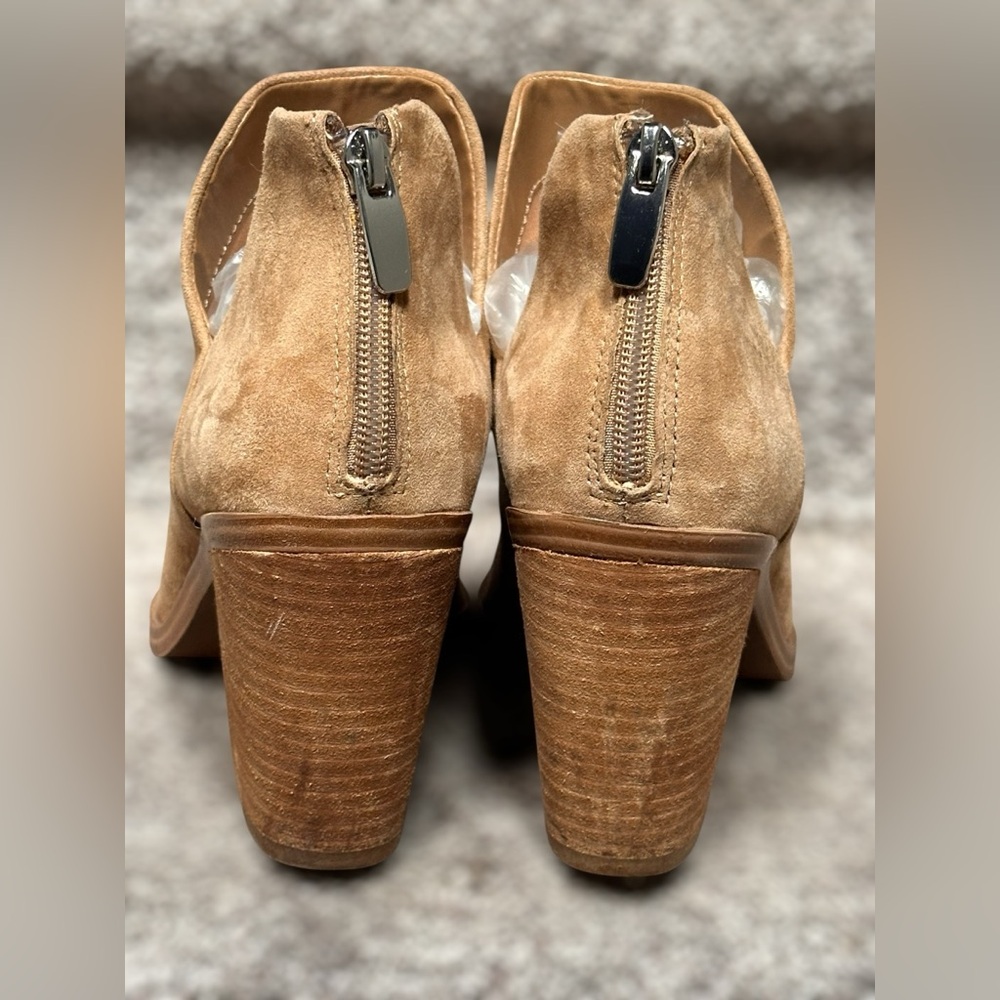 SOLD Steve Madden Camryn Booties Tan Suede Ankle Block Heel Zip PointedWomen’s 8 - Picture 7 of 11